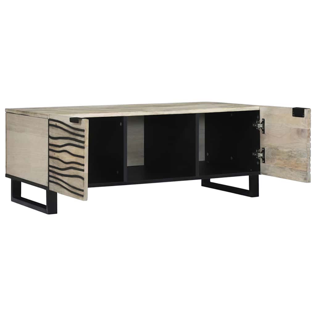 Couchtisch Beige und Schwarz 100 x 54 x 40 cm