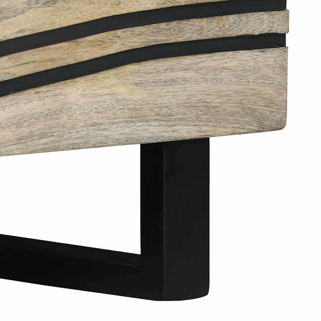 Couchtisch mit Schubladen Beige und Schwarz 80 x 54 x 40 cm