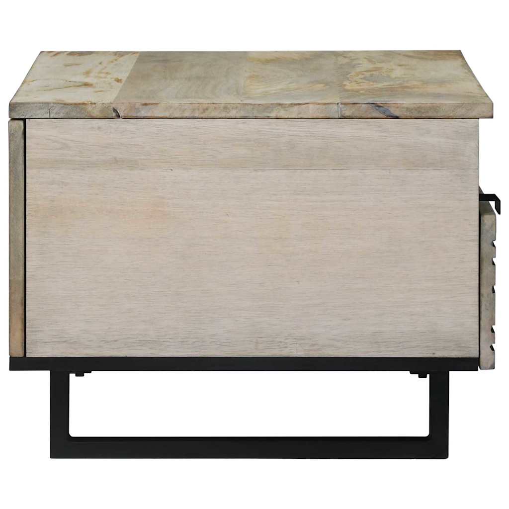 Couchtisch mit Schubladen Beige und Schwarz 80 x 54 x 40 cm