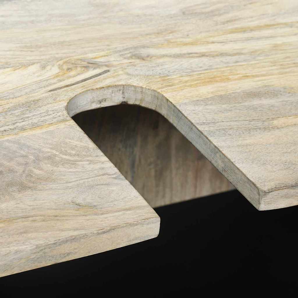 Waschbeckenschrank mit Regal Weiß 62 x 33 x 58 cm Holzwerkstoff