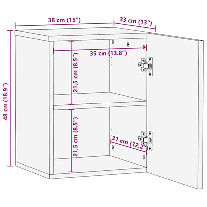 Spülenschrank Braun und Schwarz 38 x 33,5 x 48 cm Holzwerkstoff