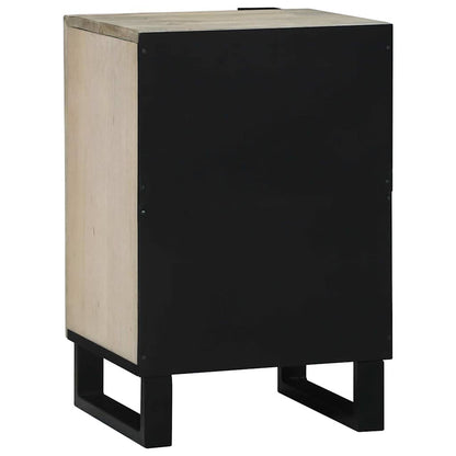 Badezimmer Schrank mit Tür Braun und Schwarz 38 x 33.5 x 58 cm