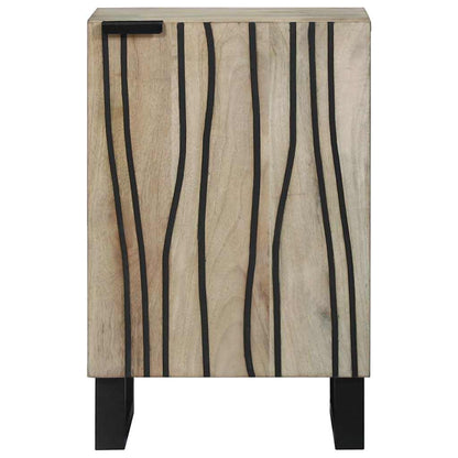 Waschbeckenschrank mit Tür Weiß 38 x 33,5 x 58 cm Holzwerkstoff