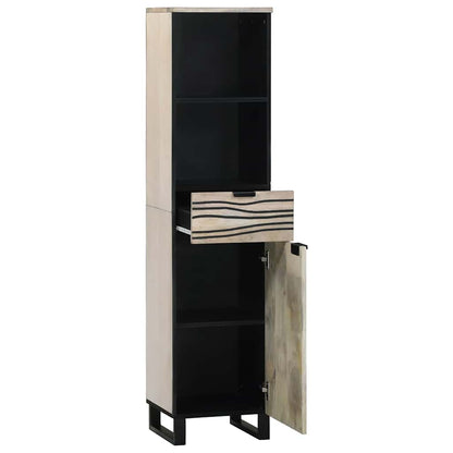 Waschbeckenschrank mit Tür Weiß 38 x 33 x 160 cm Holzwerkstoff