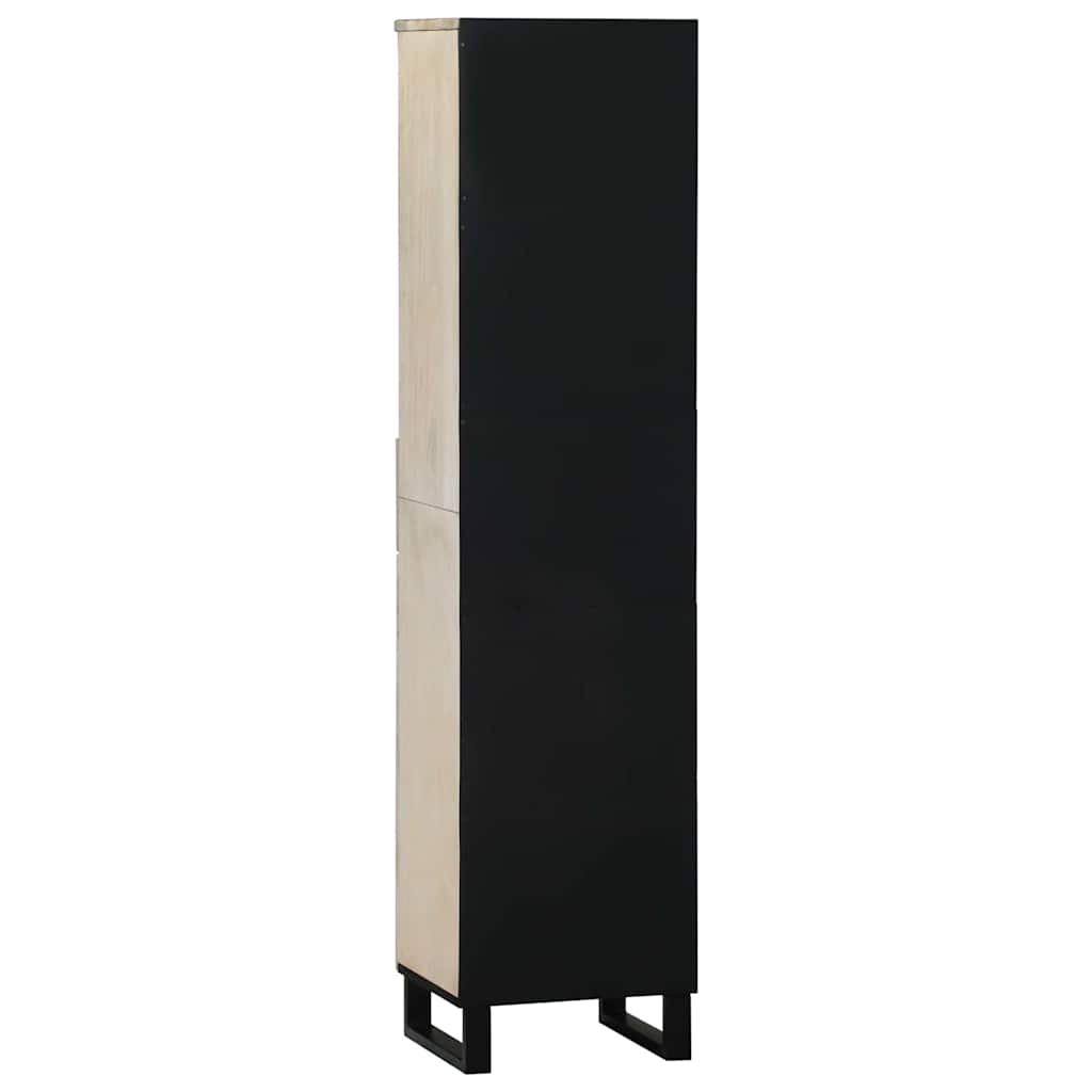 Badezimmer Schrank mit Regal Braun und Schwarz 38 x 33 x 160 cm