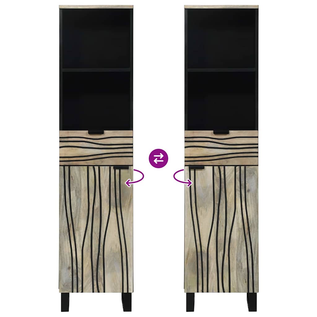 Waschbeckenschrank mit Tür Weiß 38 x 33 x 160 cm Holzwerkstoff