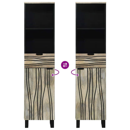 Waschbeckenschrank mit Tür Weiß 38 x 33 x 160 cm Holzwerkstoff