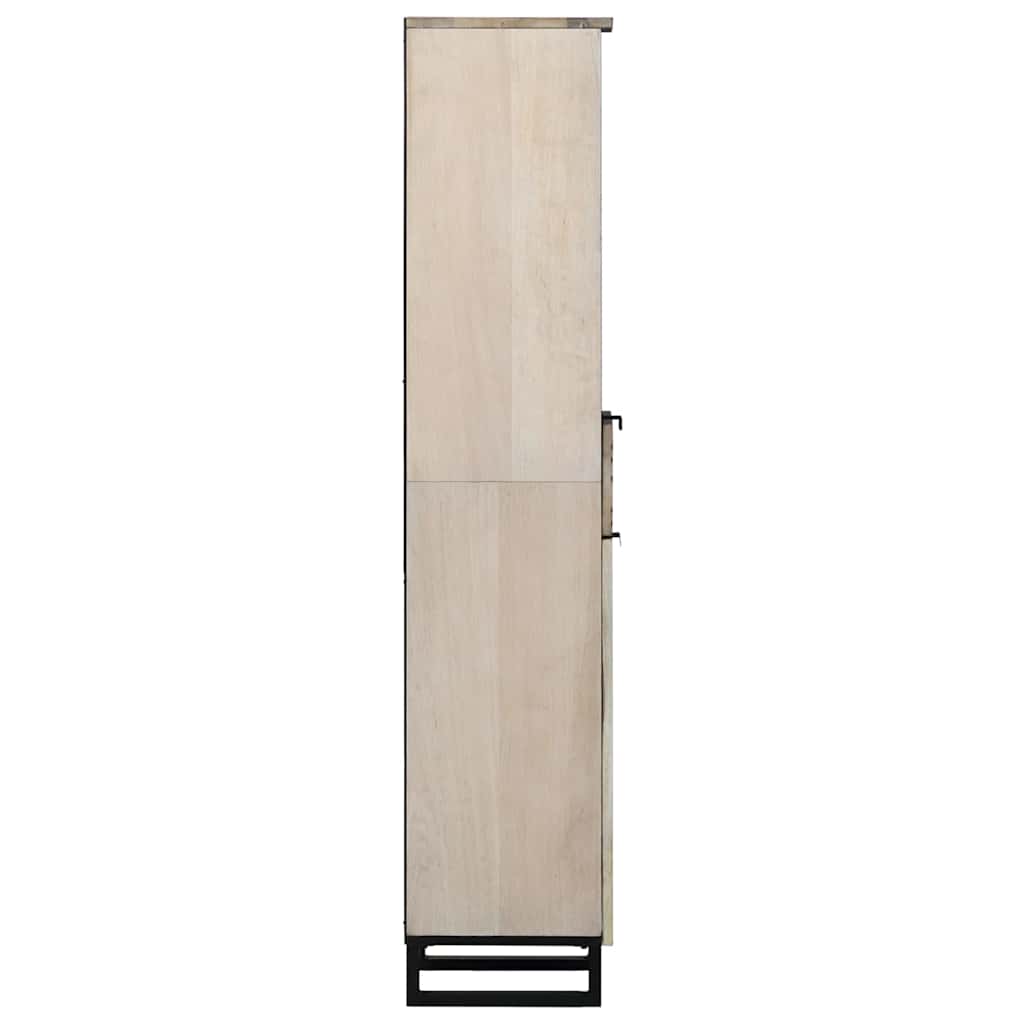 Badezimmer Schrank mit Regal Braun und Schwarz 38 x 33 x 160 cm