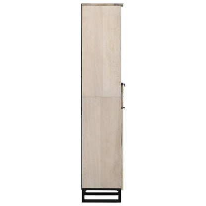 Badezimmer Schrank mit Regal Braun und Schwarz 38 x 33 x 160 cm