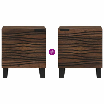 Nachttisch Walnuss 40 x 33 x 46 cm Massivholz Akazie