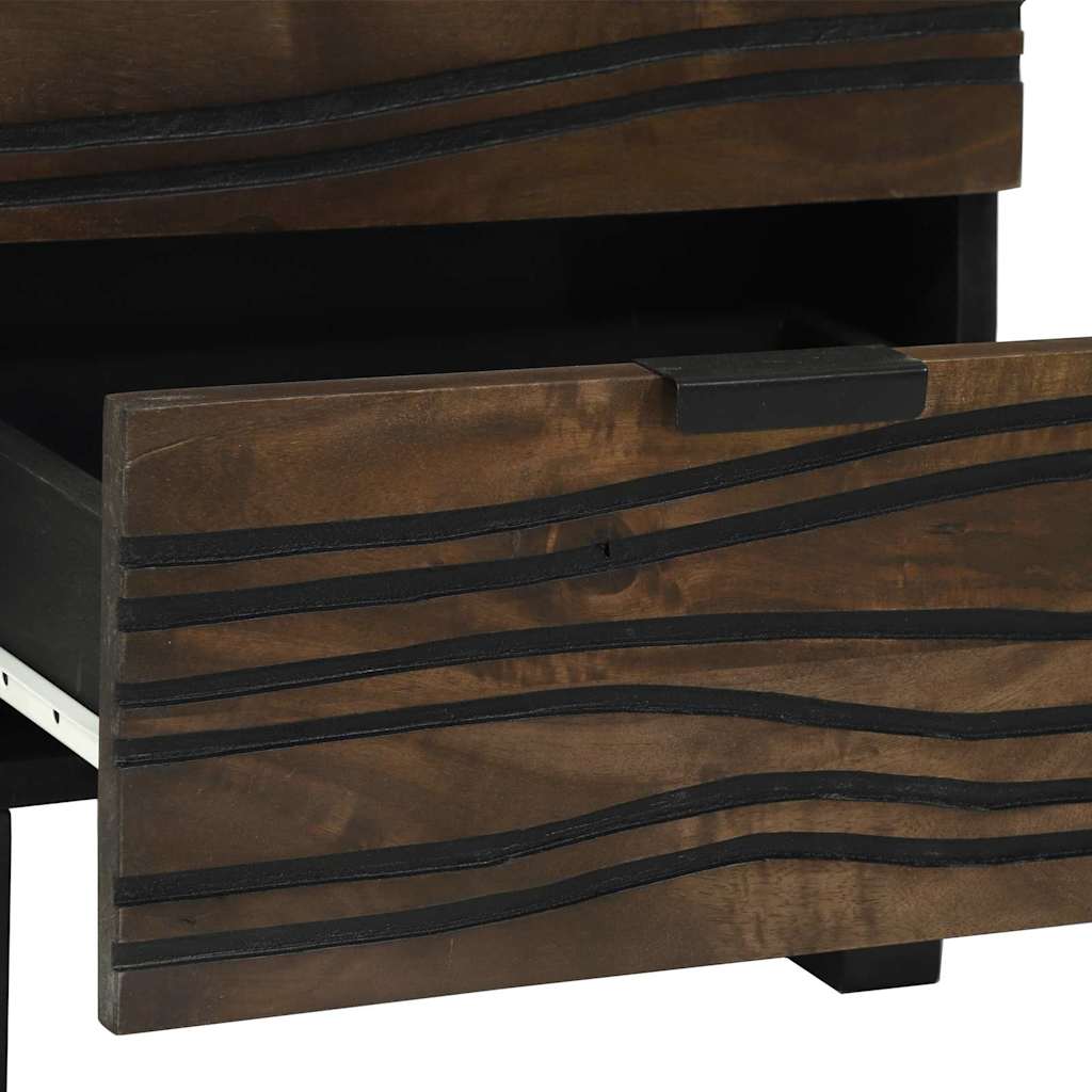 Nachttisch Walnuss 40 x 33 x 46 cm Massivholz Akazie