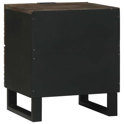 Nachttisch Walnuss 40 x 33 x 46 cm Massivholz Akazie