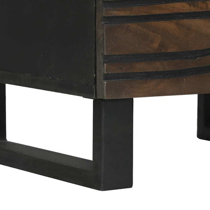 Nachttisch 2 pcs Walnuss 40 x 33 x 46 cm massives Mangoholz