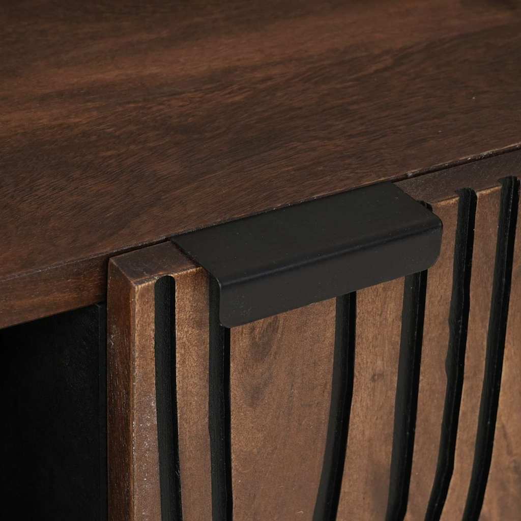 TV-Schrank Braun 160 x 30 x 30.5 cm massives Mangoholz