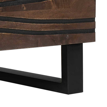 Couchtisch Braun und Schwarz 80 x 50 x 40 cm
