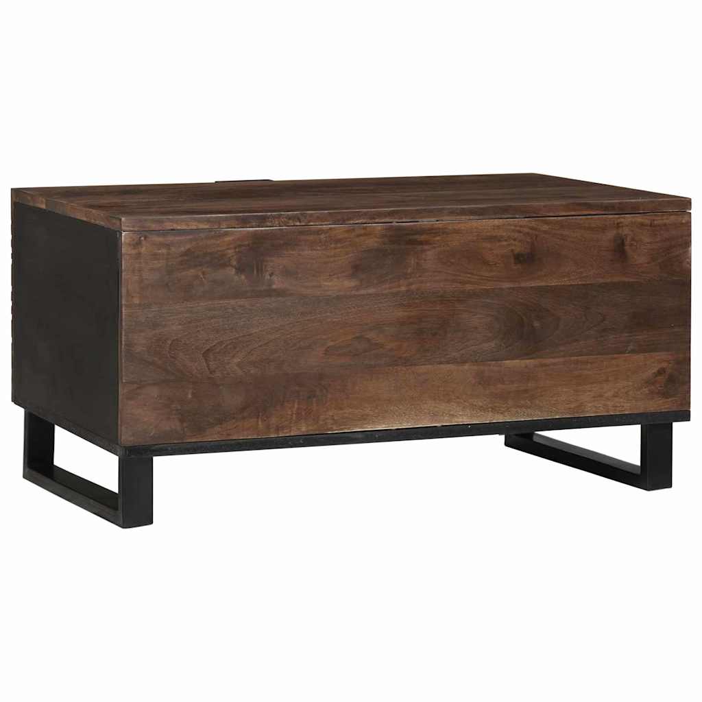 Couchtisch Braun und Schwarz 80 x 50 x 40 cm