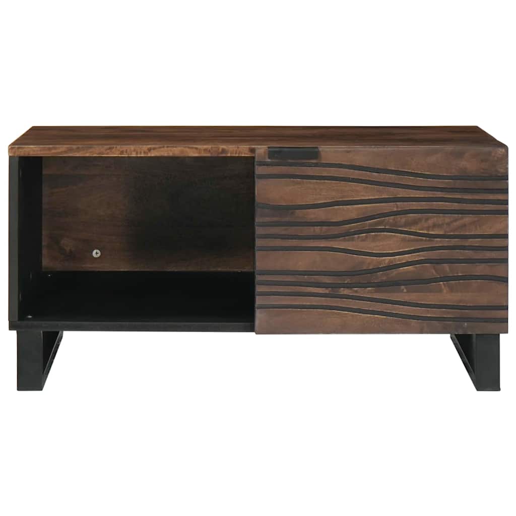Couchtisch Braun und Schwarz 80 x 50 x 40 cm