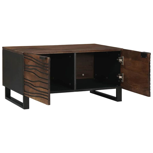 Couchtisch Braun und Schwarz 80 x 50 x 40 cm