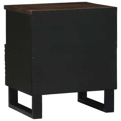 Nachttisch 2 pcs Walnuss 40 x 33 x 46 cm massives Mangoholz