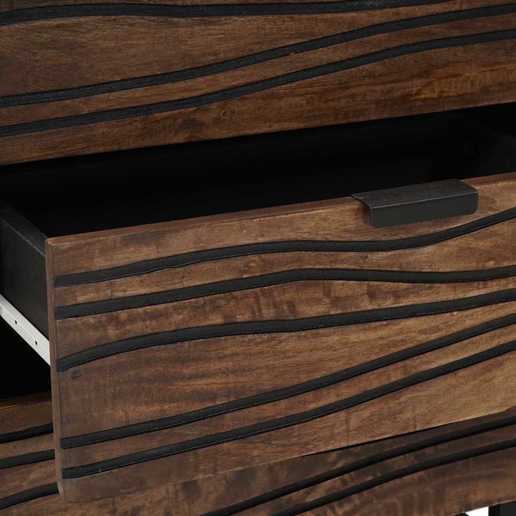 Nachttisch Walnuss 50 x 33 x 62 cm Massivholz Akazie