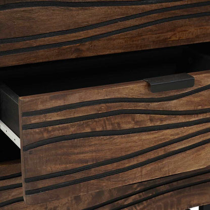 Nachttisch Walnuss 50 x 33 x 62 cm Massivholz Akazie