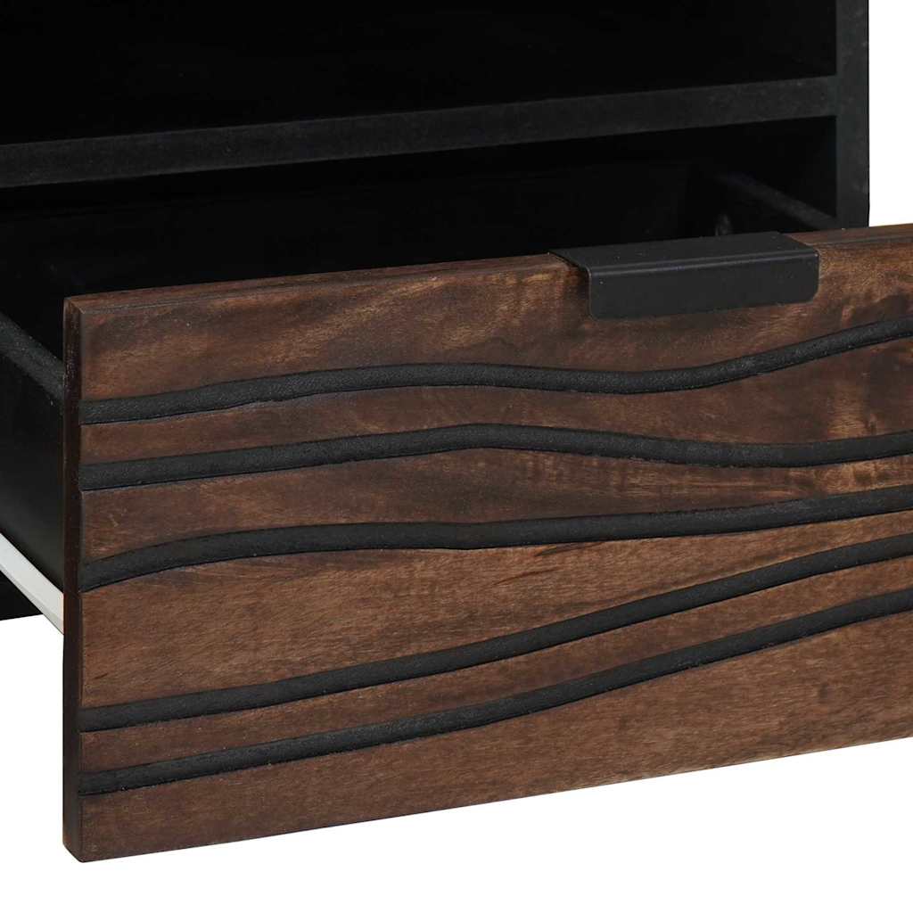 Couchtisch mit Schubladen Braun und Schwarz 80 x 54 x 40 cm