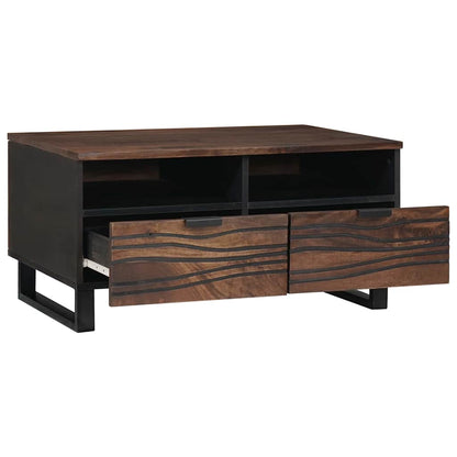 Couchtisch mit Schubladen Braun und Schwarz 80 x 54 x 40 cm