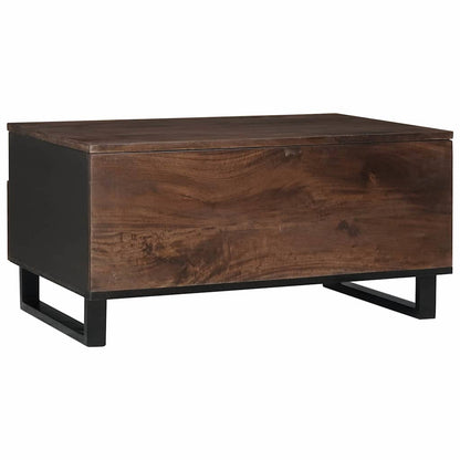 Couchtisch with Drawer Braun und Schwarz 80 x 54 x 40 cm