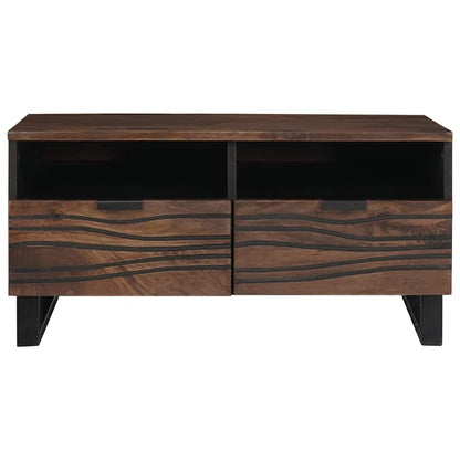 Couchtisch with Drawer Braun und Schwarz 80 x 54 x 40 cm