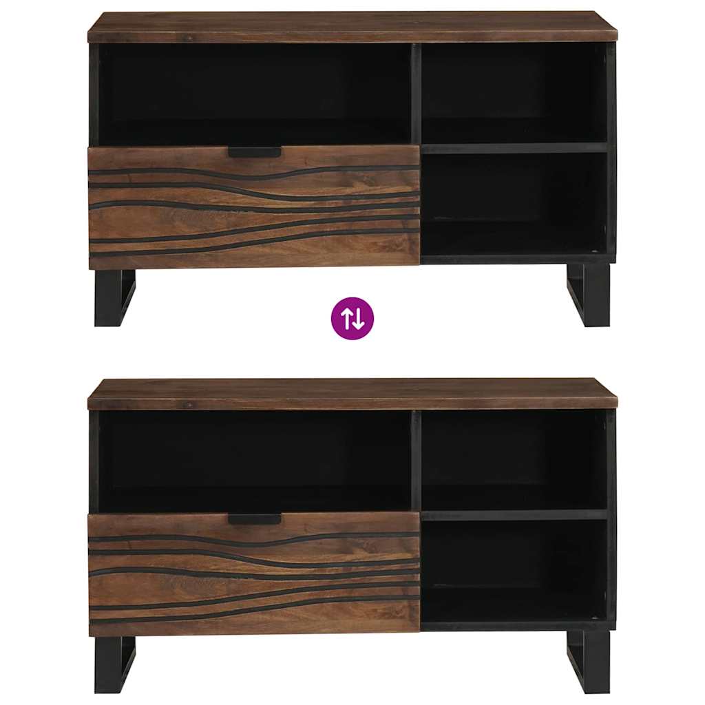TV-Schrank Braun 80 x 33 x 46 cm massives Mangoholz