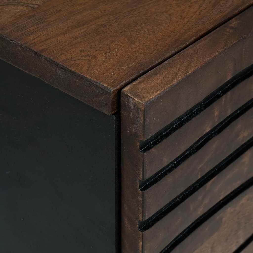 Sideboard Braun 40 x 33 x 75 cm massives Mangoholz