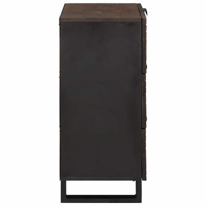 Sideboard Braun 40 x 33 x 75 cm massives Mangoholz