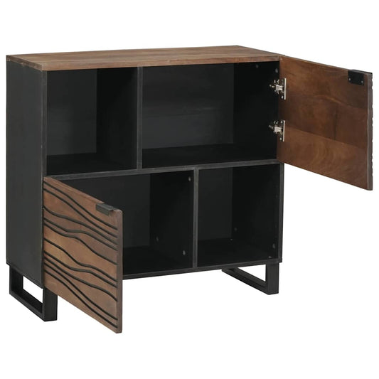 Sideboard Braun 80 x 33 x 75 cm massives Mangoholz