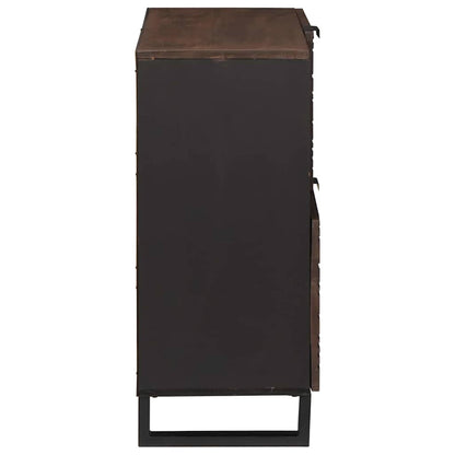 Sideboard Braun 80 x 33 x 75 cm massives Mangoholz