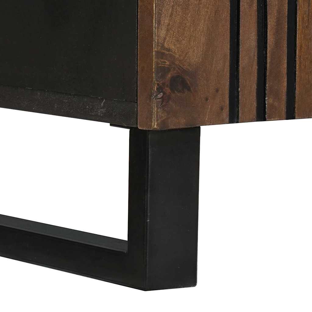 Sideboard Braun 90 x 33 x 75 cm massives Mangoholz