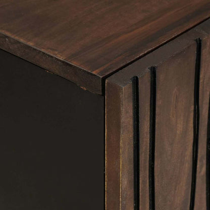 Sideboard Braun 90 x 33 x 75 cm massives Mangoholz