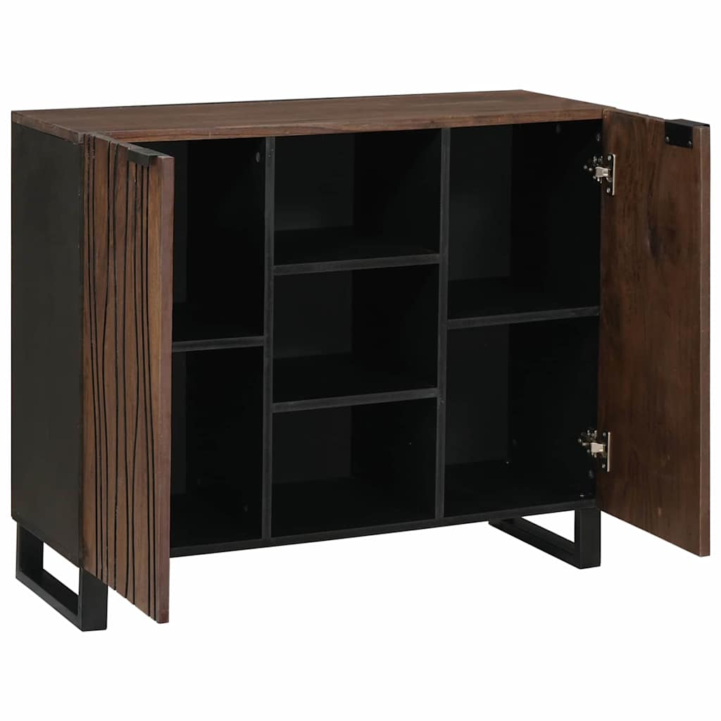 Sideboard Braun 90 x 33 x 75 cm massives Mangoholz