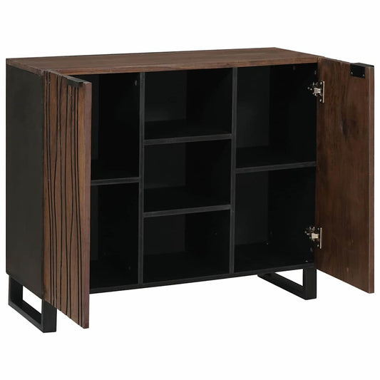 Sideboard Braun 90 x 33 x 75 cm massives Mangoholz