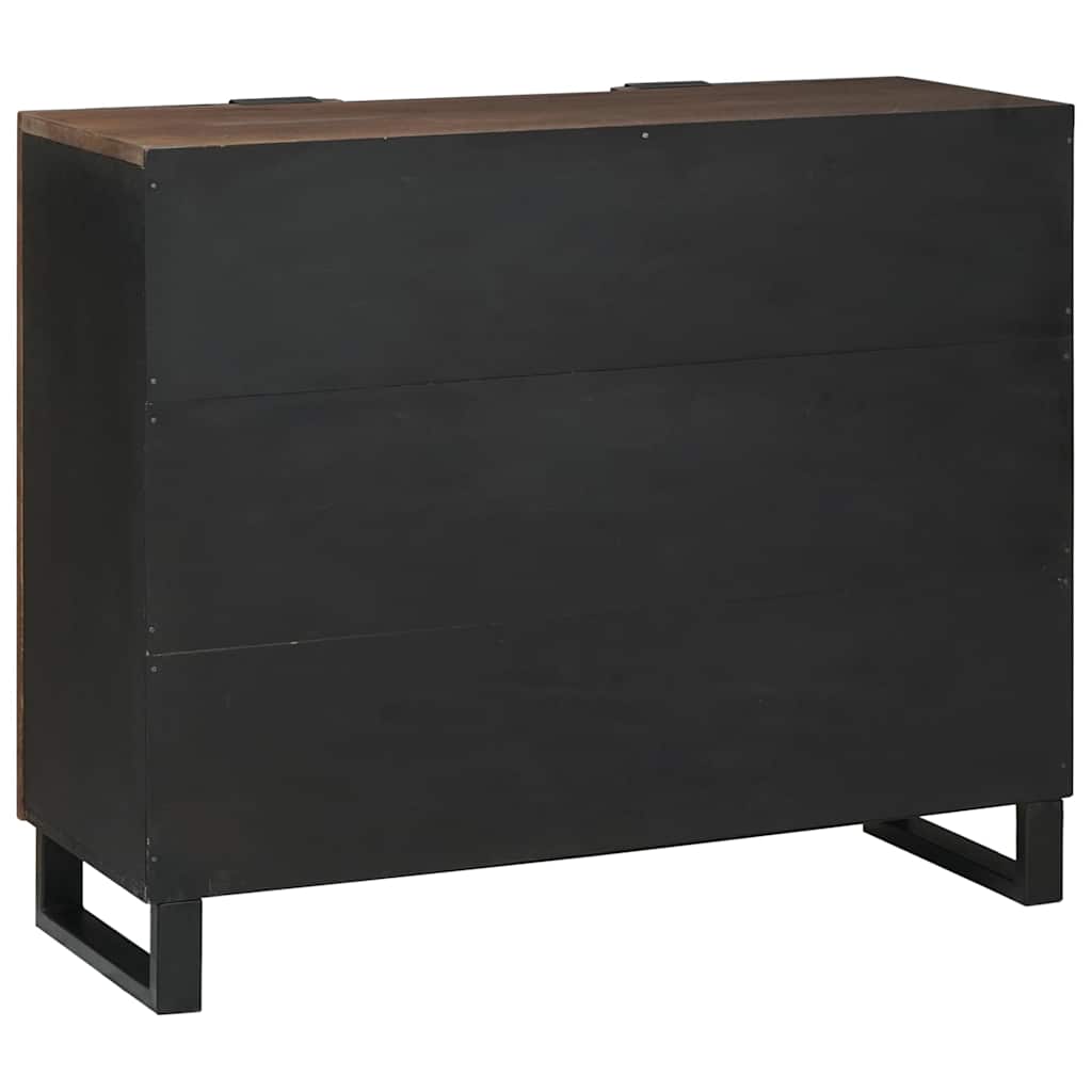Sideboard Braun 90 x 33 x 75 cm massives Mangoholz