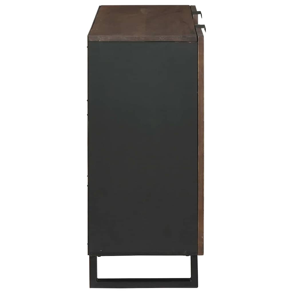 Sideboard Braun 90 x 33 x 75 cm massives Mangoholz