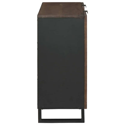 Sideboard Braun 90 x 33 x 75 cm massives Mangoholz