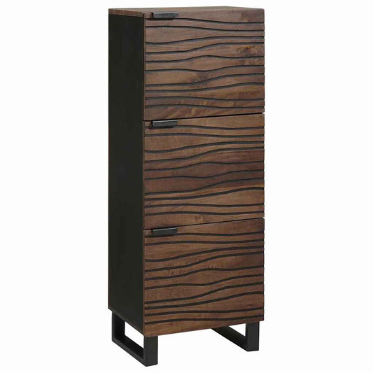 Hochboard Braun 40 x 33 x 110 cm massives Mangoholz