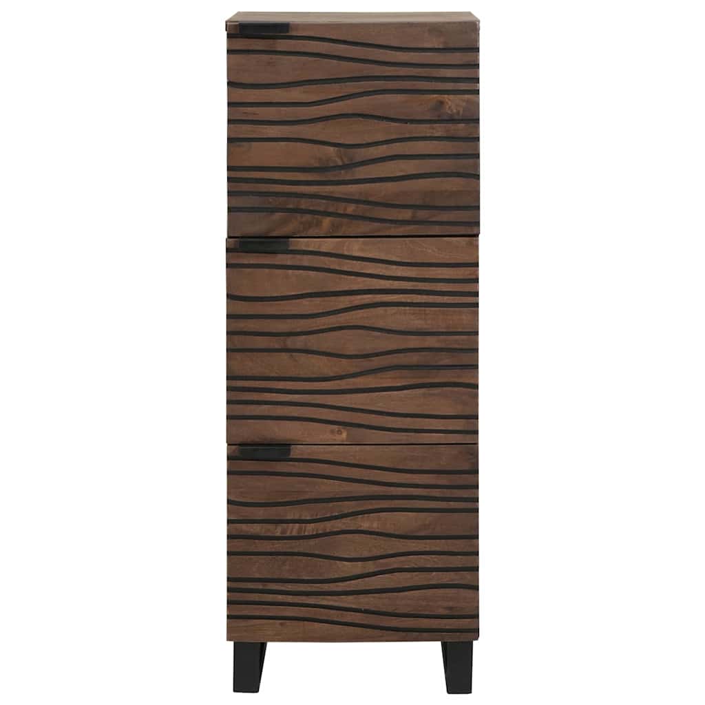 Hochboard Braun 40 x 33 x 110 cm massives Mangoholz