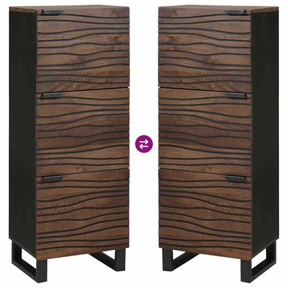 Hochboard Braun 40 x 33 x 110 cm massives Mangoholz