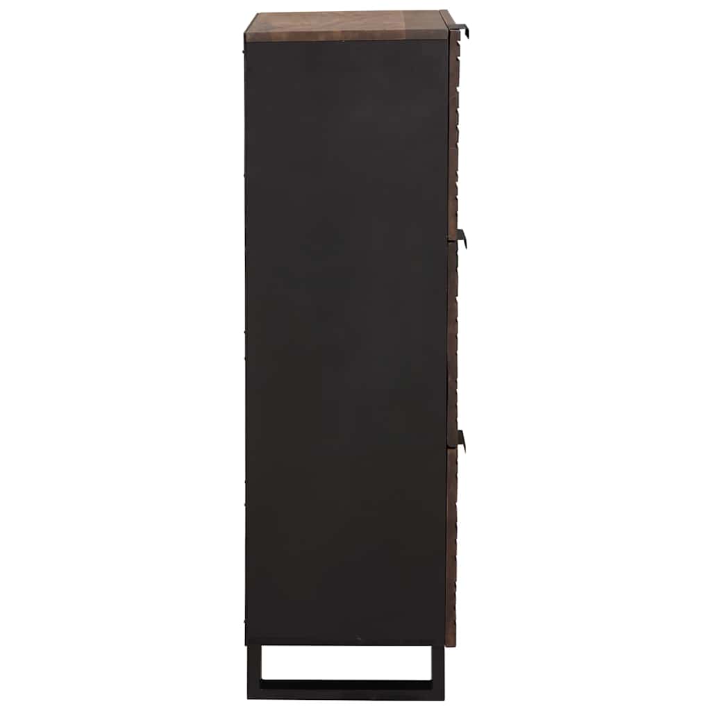 Hochboard Braun 40 x 33 x 110 cm massives Mangoholz