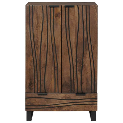 Hochboard Braun 60 x 33 x 100 cm massives Mangoholz