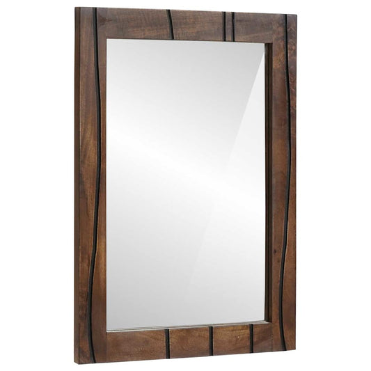 Badezimmer Spiegel Wandmontiert Braun 50 x 2,5 x 70 cm