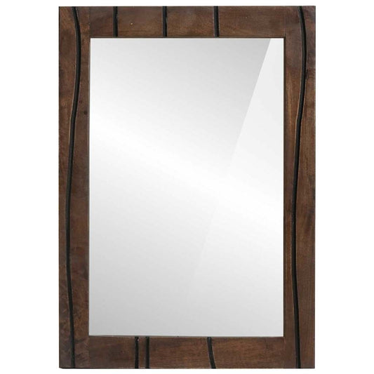 Badezimmer Spiegel Wandmontiert Braun 50 x 2,5 x 70 cm