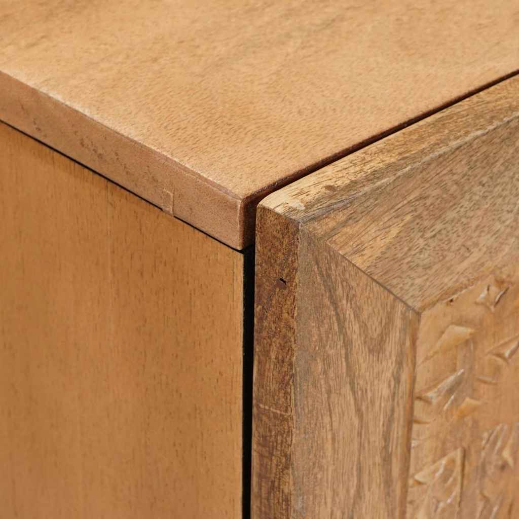 TV-Schränk Hellbraun 105 x 33 x 46 cm massives Mangoholz
