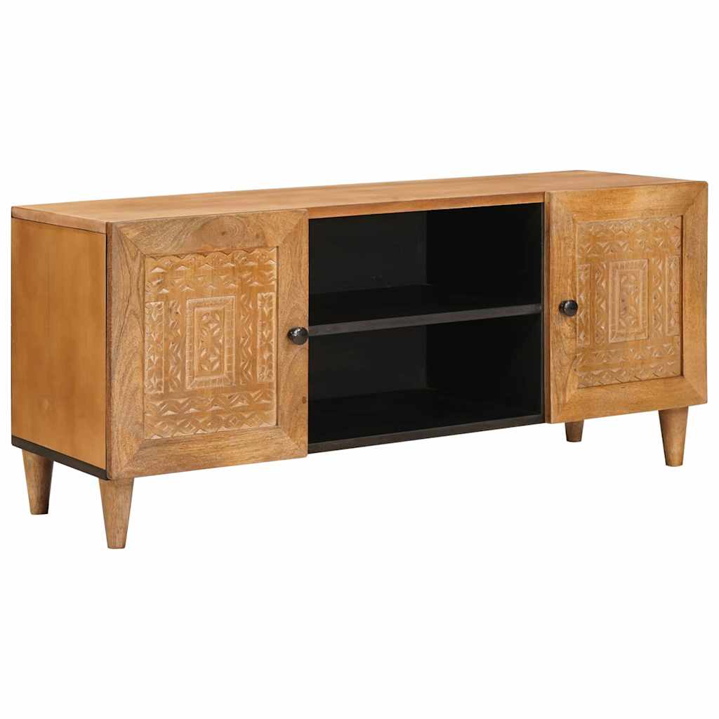 TV-Schränk Hellbraun 105 x 33 x 46 cm massives Mangoholz